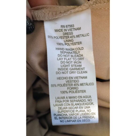 NWT SL Fashions Floral Metallic Faux Wrap Maxi Dress Size 12P SLNY RN67563 - Picture 7 of 9